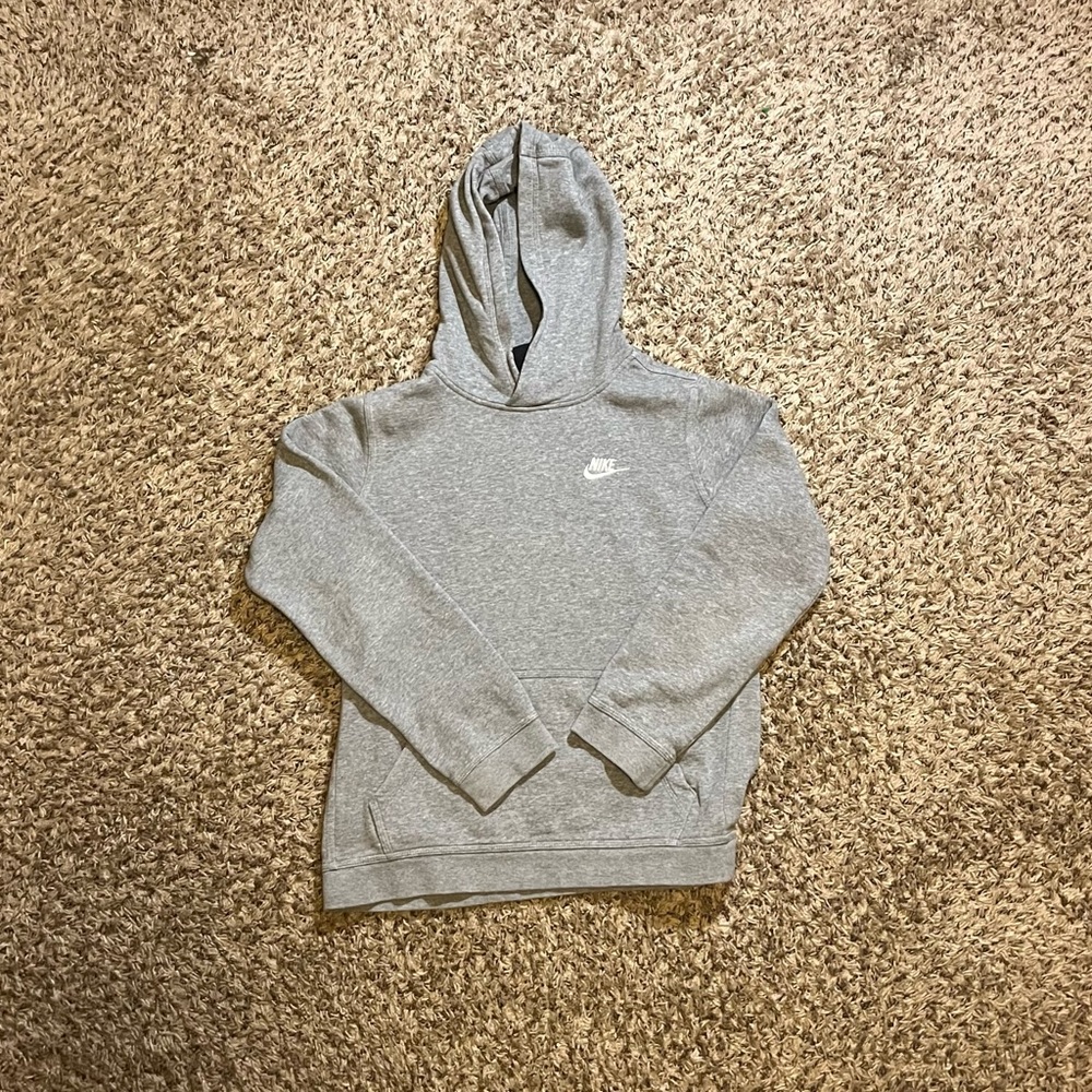 Nike fleece pullover, Youth XL, Light grey, excellent condition